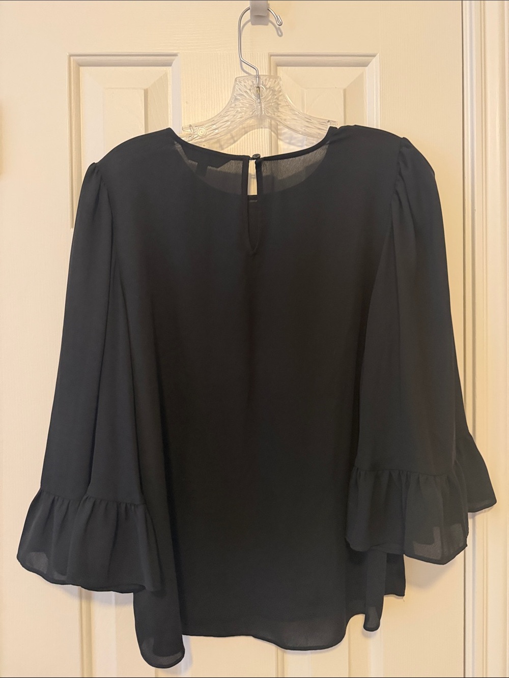 Express Black Ruffle Cuff Blouse - Picture 4 of 8